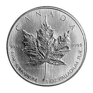 Canadian Palladium Maple Leaf 1 oz Back