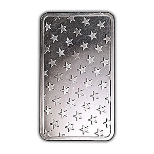 10 oz Silver Bar Our Flag Back