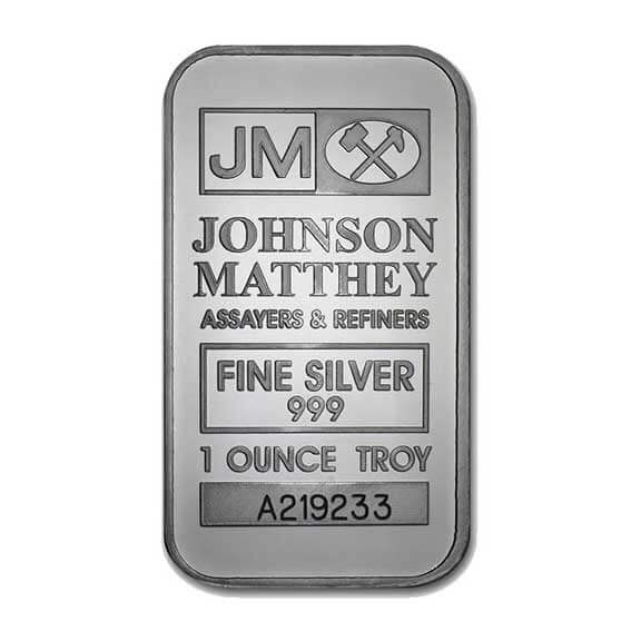 Johnson Matthey 1 oz Silver Bar: Best Prices & Free Shipping