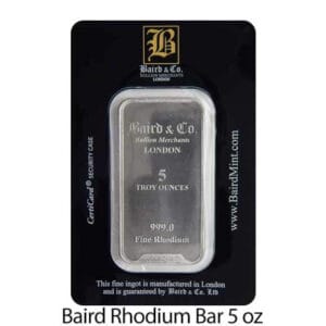 5 oz Baird Rhodium Bullion