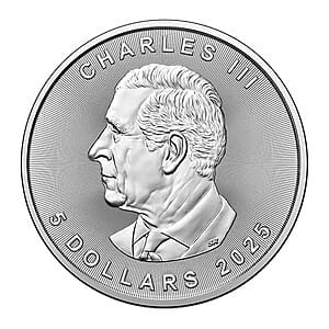 1oz 2020 Canadian Maple Leaf 5ドル 銀貨 2020 CANADA UK Queen Elizabeth II MAPLE LEAF 1 OZ Vintage