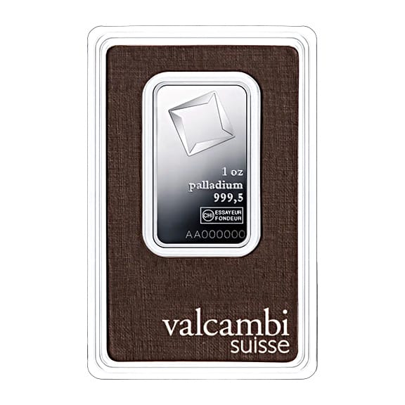 Valcambi Suisse Palladium Bar 1 oz: Beautiful & Liquid Bullion