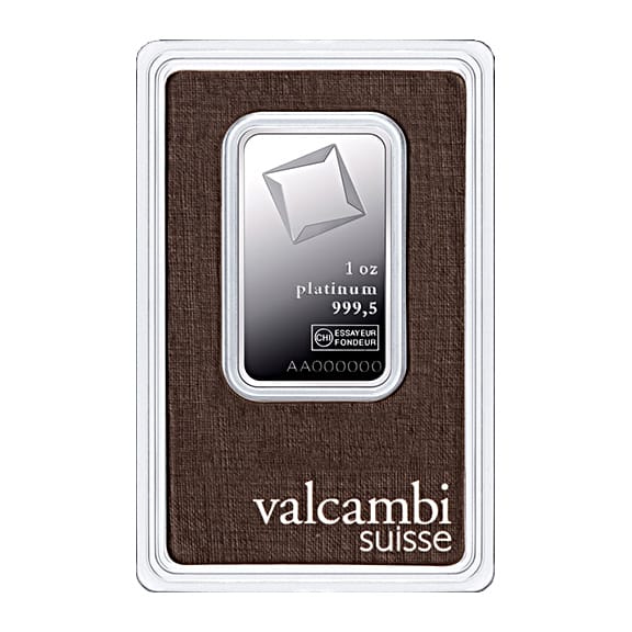 Valcambi Suisse Platinum Bar 1 oz: Beautiful & Liquid Bullion